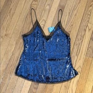 NWT Intimately Free People navy sequin tank Small